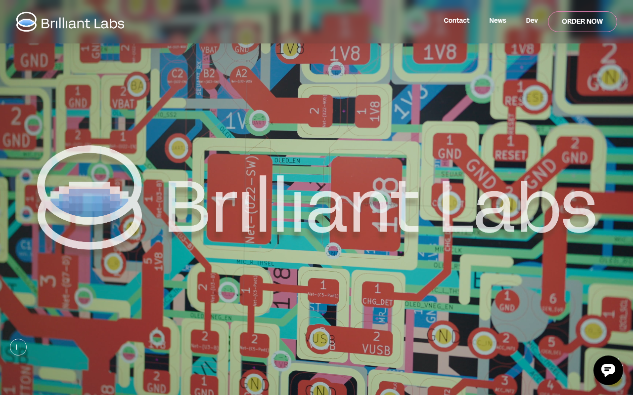 Brilliant Labs homepage